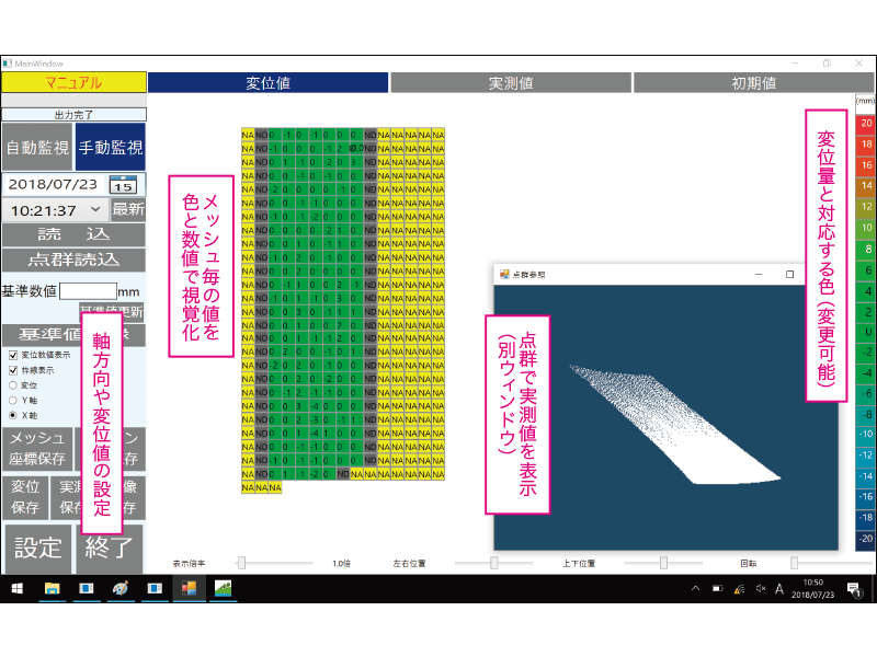 計測結果画面