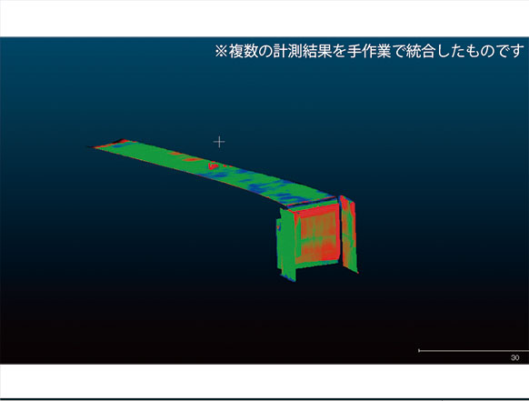 アバットの出来形ヒートマップイメージ