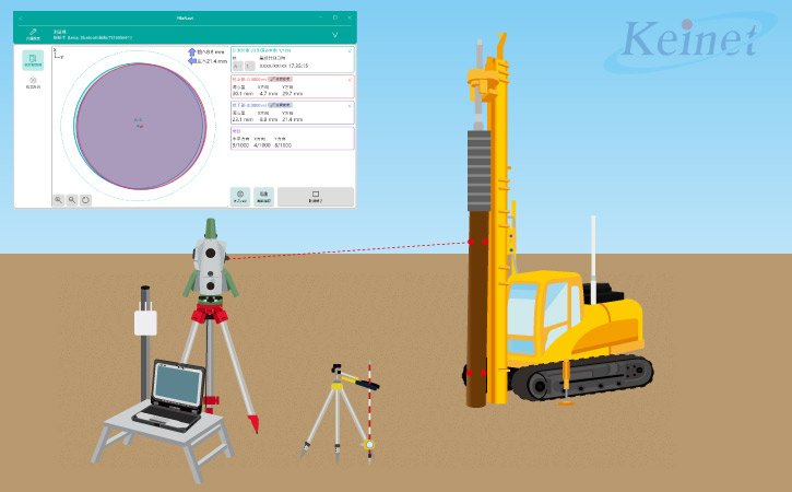 基礎工における杭打設精度向上